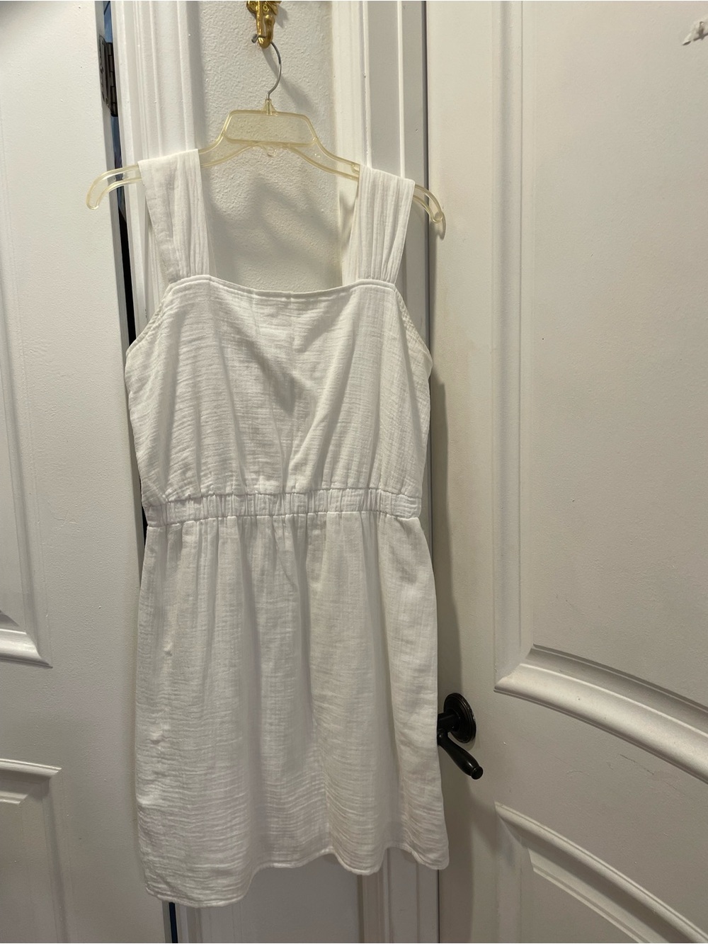 LOFT White Sleeveless Midi Sundress with Wide Straps